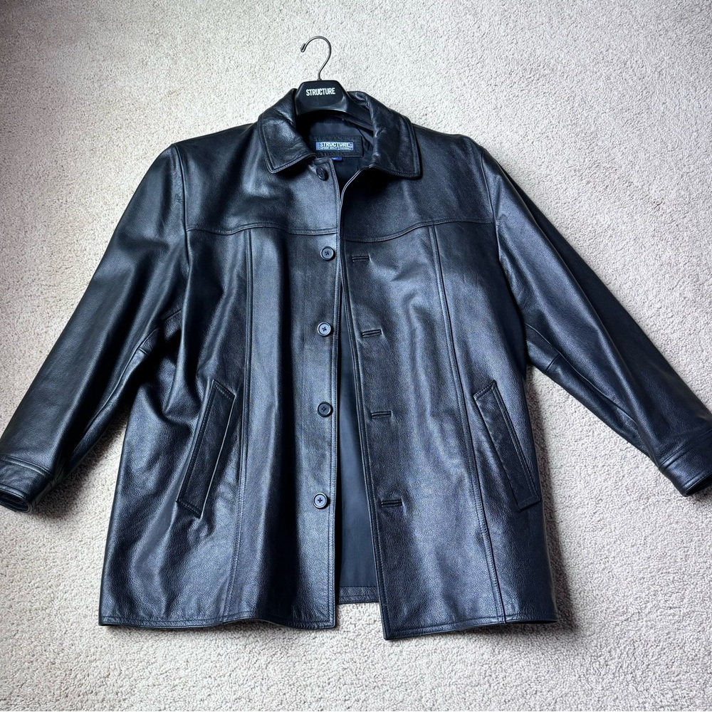 Express (Formerly Structures) Leather Jacket - Me… - image 2